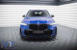 Spoiler Maxton Design versione 2 adatto per paraurti M anteriore su BMW X5 G05 Facelift dopo il 2023, verniciato di nero-image-6144154
