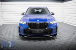 Spoiler Maxton Design versione 2 adatto per paraurti M anteriore su BMW X5 G05 Facelift dopo il 2023, verniciato di nero-image-6144160
