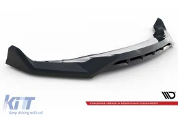 Spoiler Maxton Design versione 2 adatto per paraurti anteriore della BMW X5 G05 con pacchetto M 2018-2023, verniciato di nero-image-6144182
