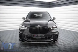 Spoiler Maxton Design versione 2 adatto per paraurti anteriore della BMW X5 G05 con pacchetto M 2018-2023, verniciato di nero-image-6144185