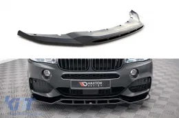 image-59-Spoiler Maxton Design versione 2 adatto per paraurti anteriore della BMW X5 F15 con pacchetto M 2013-2018, verniciato di nero