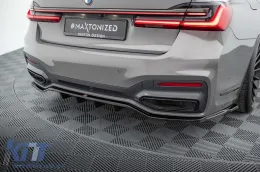 Spoiler Maxton Design versione 2 adatto per paraurti posteriore della BMW Serie 7 G11 con pacchetto M 2019-2022, verniciato nero-image-6236200