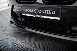 Spoiler Maxton Design versione 2 adatto per paraurti anteriore di BMW X3 F97 dopo il 2021, laccato nero-image-6236332