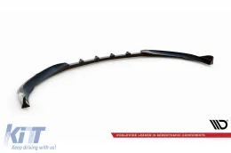 Spoiler Maxton Design versione 2 adatto per paraurti anteriore A Design su Mercedes C63 W205 berlina, S205 station wagon 2015-2018, laccato nero-image-6238860