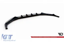 Spoiler Maxton Design versione 4 adatto per paraurti M anteriore della BMW Serie 5 G30 berlina, G31 touring 2017-2020, verniciato di nero-image-6143812