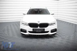 Spoiler Maxton Design versione 4 adatto per paraurti M anteriore della BMW Serie 5 G30 berlina, G31 touring 2017-2020, verniciato di nero-image-6143813