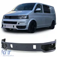 image-69-Spoiler parachoques Sportline + rejilla de luz antiniebla brillante adecuada para VW T5.2 09-15