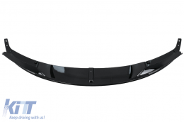 Spoiler paraurti anteriore per BMW 3 F30 Berlina F31 Touring 2011+ M Look Nero lucido-image-6025527