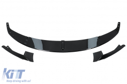 Spoiler paraurti anteriore per BMW 3 F30 Berlina F31 Touring 2011+ M Look Nero lucido-image-6025528