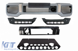 image-0-Spoiler plaque protection pare-chocs pour MERCEDES G W463 89-16 LED DRL Extension Look