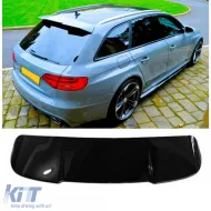 Spoiler suitable for Audi A4 B8 2008-2015 RS Style black piano finish-image-6260851