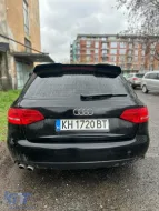 Spoiler suitable for Audi A4 B8 2008-2015 RS Style black piano finish-image-6260853