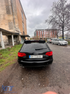 Spoiler suitable for Audi A4 B8 2008-2015 RS Style black piano finish-image-6260855