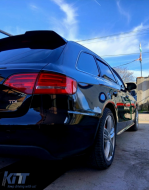 Spoiler suitable for Audi A4 B8 2008-2015 RS Style black piano finish-image-6260856