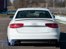 image-36-Spoiler suitable for Audi A4 B8 / B8.5 2008-2015 Black Piano Lacquer Slim Style