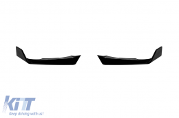 Spoiler suitable for front M bumper of BMW X4 G02 2021-2024, black lacquer-image-6160706