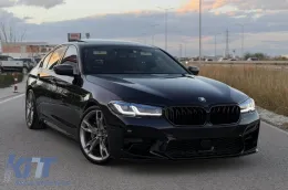 Spoiler tipo M5 CS adecuado para el parachoques delantero M5 de la BMW Serie 5 G30 LCI 2021-2023, lacado en negro-image-6261190