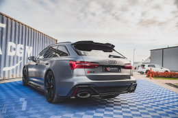 Spoiler tipo RS6 versión 2 de Maxton Design adecuado para el maletero Audi RS6 C8 después de 2019, lacado en negro-image-6235789