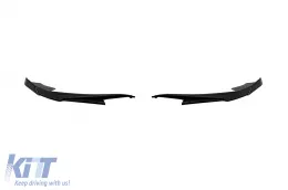 Spoiler tipo RS7 adecuado para el parachoques delantero RS en Audi A7 Sportback después de 2019, lacado en negro-image-6163528
