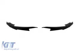 Spoiler type RS6 adapté pour pare-chocs avant RS pour Audi A6 après 2019, laqué noir-image-6163551