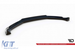 Spoiler version 1 Maxton Design adapté pour le pare-chocs avant de BMW XM G09 après 2022, laqué noir-image-6236448