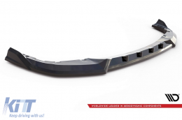 Spoiler versión 2 de Maxton Design adecuado para el parachoques delantero del BMW X6M F96 después de 2020, lacado en negro-image-6236414