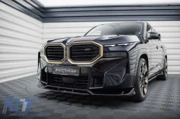 Spoiler versione 1 Maxton Design adatto per paraurti anteriore di BMW XM G09 dopo il 2022, laccato nero-image-6236450