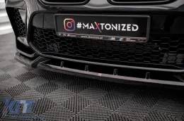 Spoiler versione 2 Maxton Design adatto per paraurti anteriore di BMW X6M F96 dopo il 2020, verniciato di nero-image-6236417