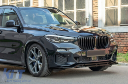 Spoilerlippe Stoßstange Spoiler Lippenschürze für BMW X5 G05 M-Paket 2018-2022 M Sport Glänzend Schwarz-image-6101326