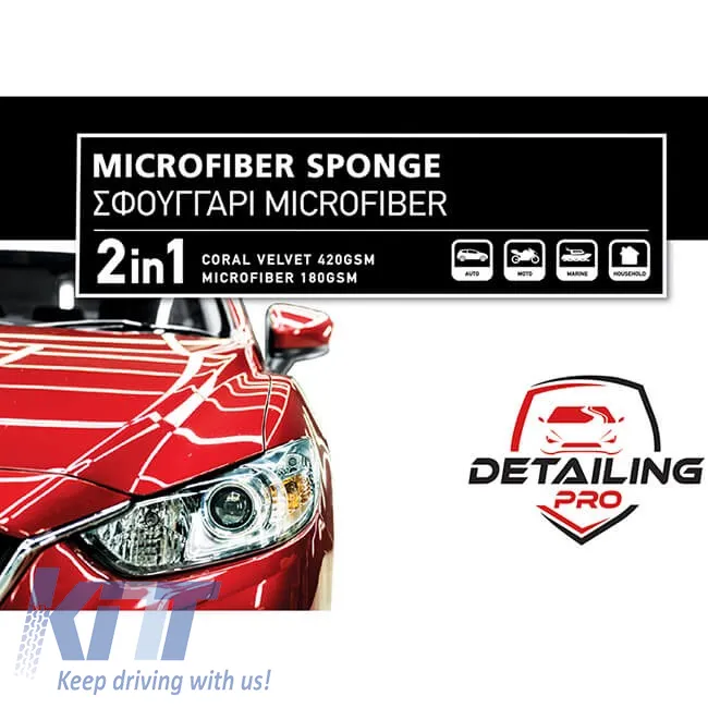 Sponge Microfiber Feral Detailing Pro 2 In 1 19.5x12.5x5cm 25484