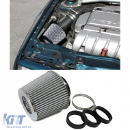 Sport air filter performance – silver – universal 60–76 mm connection