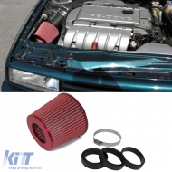 image-66-Sport air filter universal performance red with 3 adapter rings 60-76mm