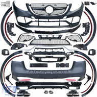 Sport body kit bumpers grille extensions for Mercedes GLE W166 2015-2018-image-6210419