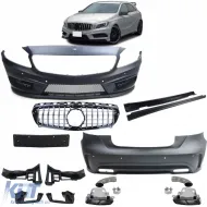 image-7-Sport body kit front rear bumper grille side skirts for Mercedes A W176 12-15