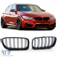 image-56-Sport-Doppelschlitz-Nierengrill glänzend schwarz geeignet für BMW F30 F31 11-19