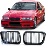 image-8-Sport-Doppelsteg-Performance-Grill glänzend geeignet für BMW 3er E36 96-99