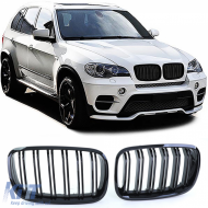 Sport double-slat performance glossy grille suitable for BMW X5 E70 X6 E71