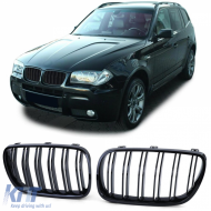 Sport double slat performance glossy kidney grille fits BMW X3 E83 06-11 - ODGB6013416