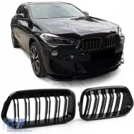 image-31-Sport double-slat performance kidney grille gloss suitable for BMW X2 F39 from 18