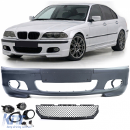Sport front bumper + ABE + clear fog lights for BMW E46 Sedan Touring