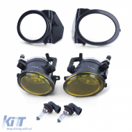 Sport front bumper + ABE + yellow fog lights for BMW E46 Sedan Touring LCI-image-6209911