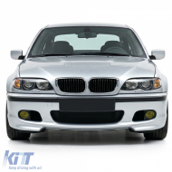 Sport front bumper + ABE + yellow fog lights for BMW E46 Sedan Touring LCI-image-6209913