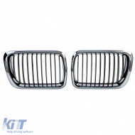 Sport front grille black chrome for 3 Series BMW E36 Facelift 1996-2000-image-6210508