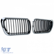 Sport front grille black chrome for 3 Series BMW E36 Facelift 1996-2000-image-6210509