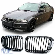 image-69-Sport front grille black chrome for 3 Series BMW E46 pre-facelift 1998-2001