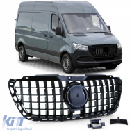 Sport front grille black gloss for Mercedes Sprinter W907 910 from 18 - ODGM6014309