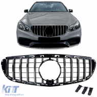 Sport grille black chrome fits for Mercedes E W212 S212 Facelift 13-16