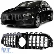 image-50-Sport grille black chrome for Mercedes A-Class W177 V177 18-24