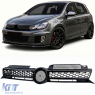 Sport grille black gloss BLACK fits VW Golf 6 including GTI 08-13