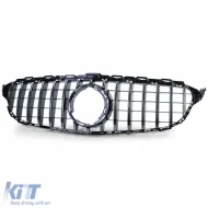 Sport grille black gloss chrome for Mercedes C-Class W205 S205 18-21-image-6326527